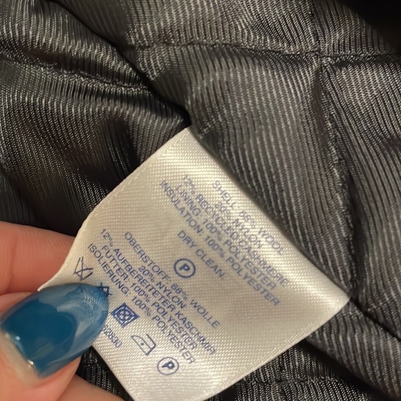 NWT LAND’S END women’s black double breasted Wool Cashmere Pea Coat / jacket 2P - Picture 12 of 14